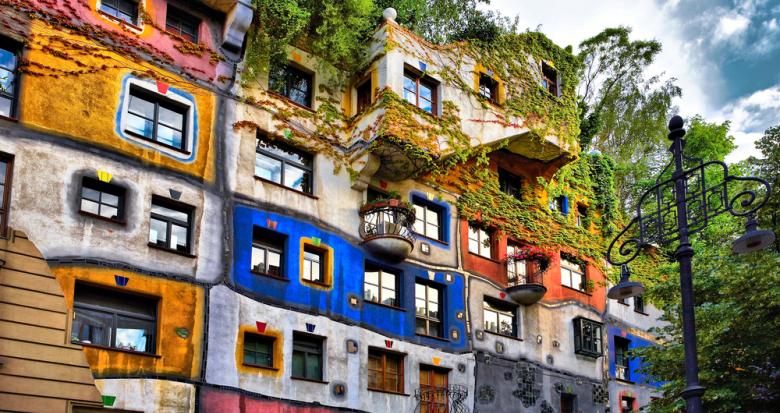 Hundertwasser house in Vienna, Austria